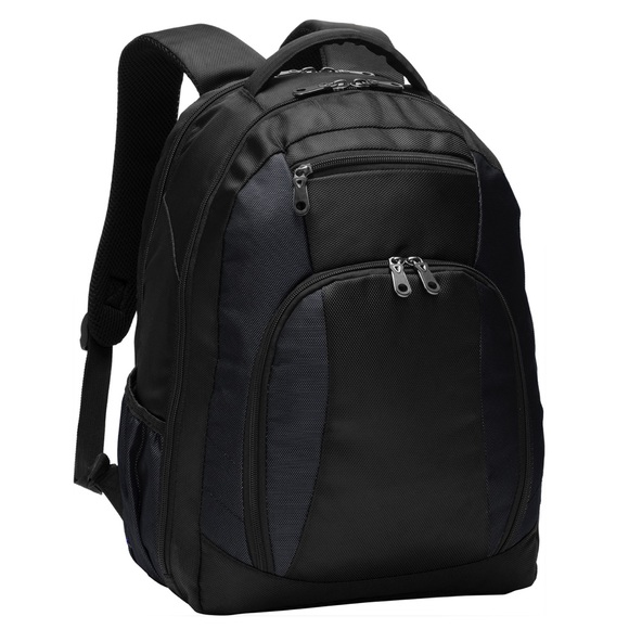 NWOT Black and grey Port Authority Commuter Backpack - Picture 1 of 9